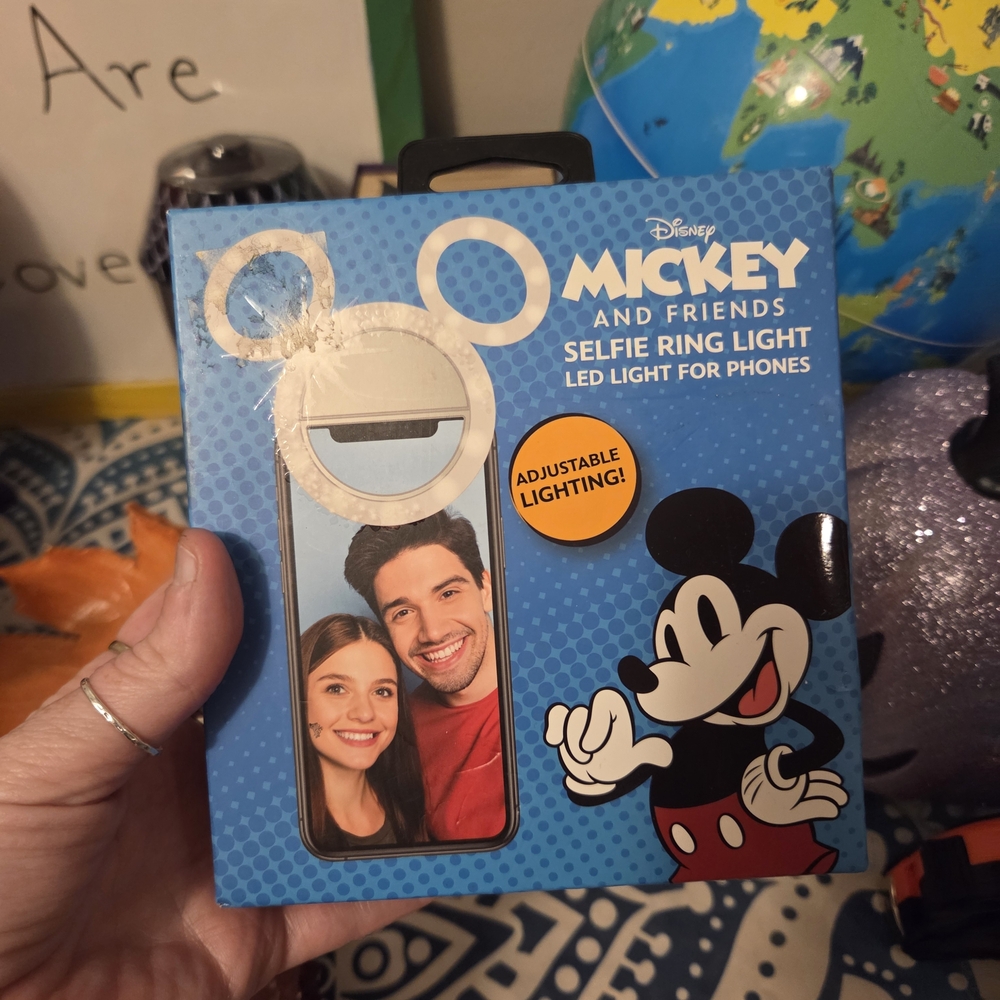 Disney Mickey and Friends LED Selfie Ring Light - Blue and White